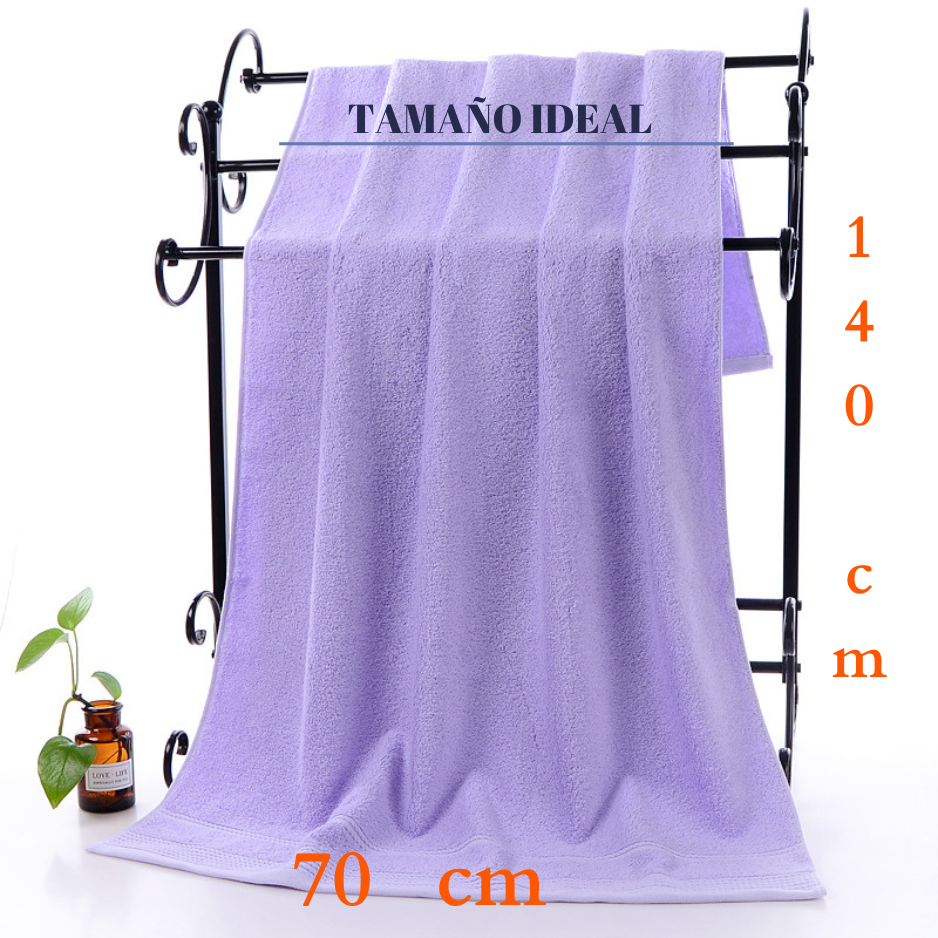 Pack 3 Toallas Baño 100% Algodón De 70x140 Cm 450gr
