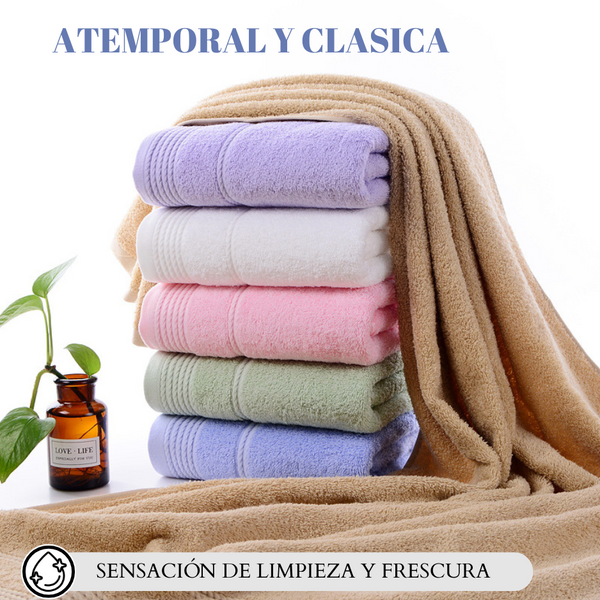 Pack 3 Toallas Baño 100% Algodón De 70x140 Cm 450gr