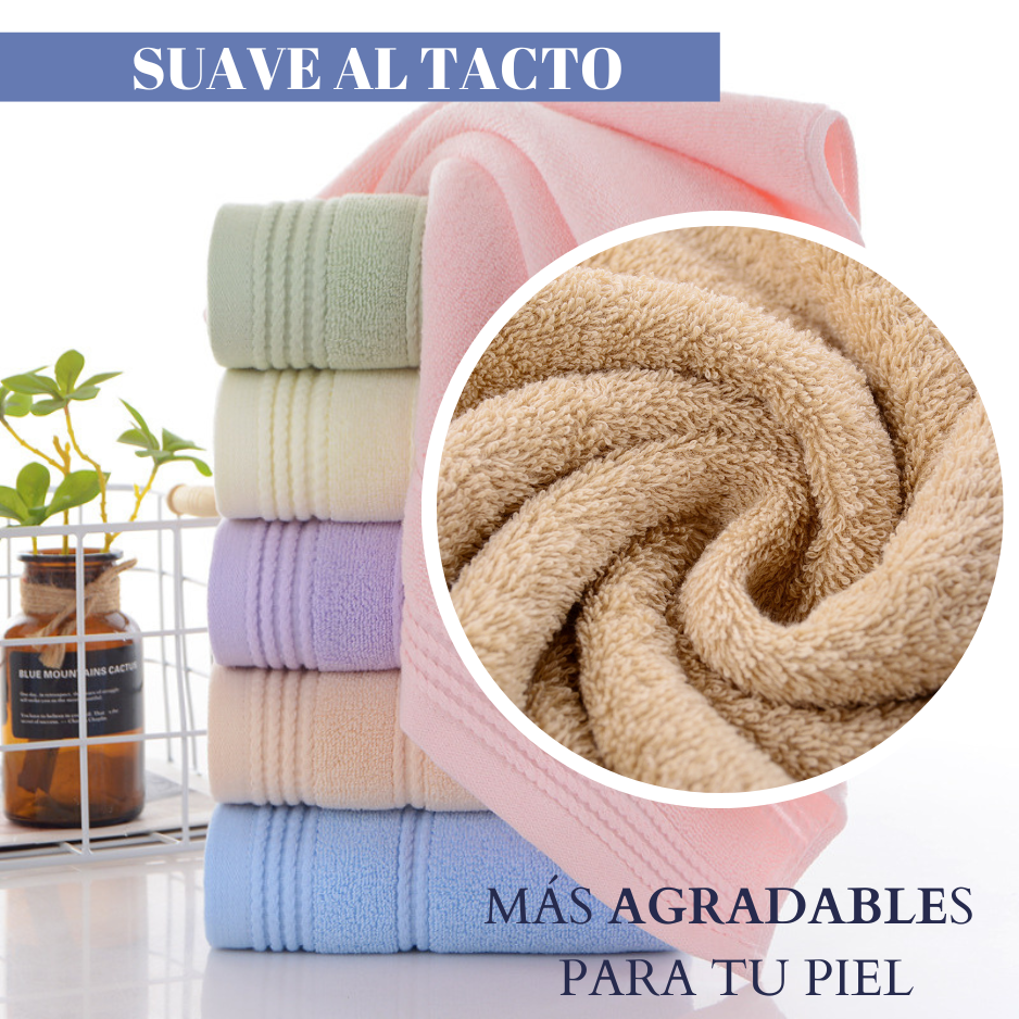 Pack 3 Toallas Baño 100% Algodón De 70x140 Cm 450gr