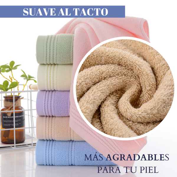 Pack 3 Toallas Baño 100% Algodón De 70x140 Cm 450gr