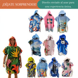 Toalla con capucha de playa para adultos tipo surf poncho en color azul, con broches, ideal para hombres, de Enigma Store.