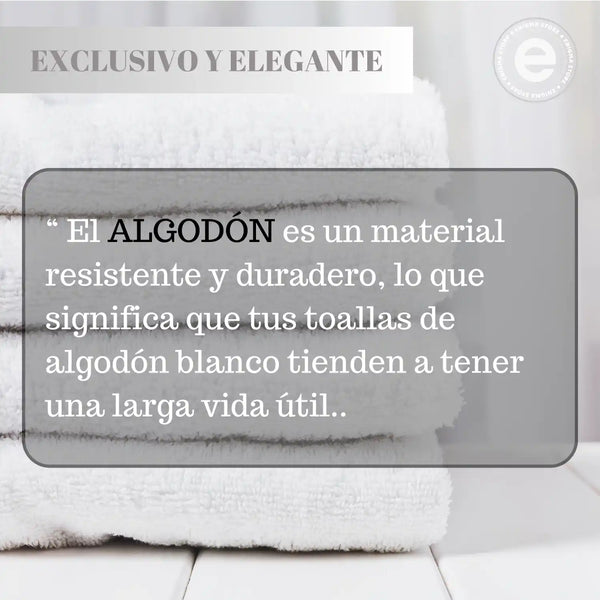 Toallas blancas de ducha de algodón Enigma Store, pack de 3 toallas de 370 g, con textura suave y absorbente.