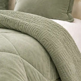 Cobertor verde con fundas premium de la marca Enigma Store, tejido suave y elegante para decoración y confort en el hogar.