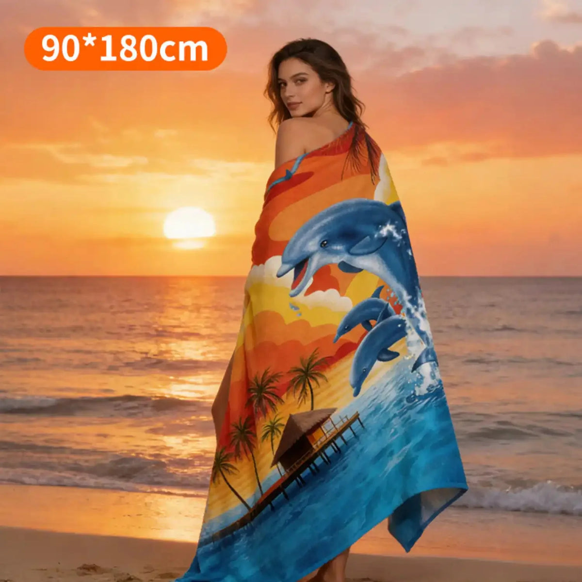 Pack de 2 toallones de microfibra para secado rápido en playa y viaje, tamaño 90x180 cm, de la marca Enigma Store.