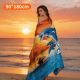 Pack de 2 toallones de microfibra para secado rápido en playa y viaje, tamaño 90x180 cm, de la marca Enigma Store.
