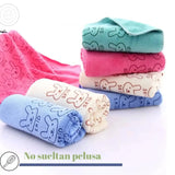 Toalla de microfibra suave y absorbente para niñas, de secado rápido, en colores vivos, ideal para baño o playa.
