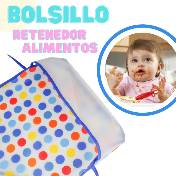 Pack 3 Baberos Sin Manga Impermeable Bolsillo Niña Niño Bebe