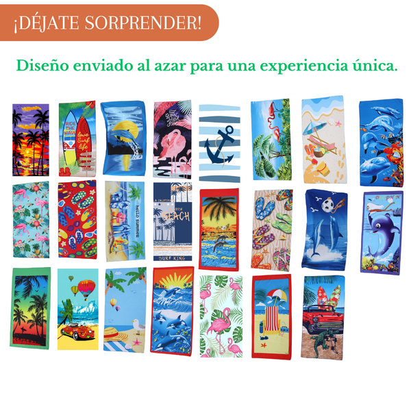 Pack de 2 Toallones De Microfibra Secado Rapido Playa Viaje 90x180 Cm Mujer