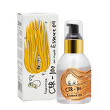 Aceite Elizavecca Cer-100 para cabello, 100ml, en botella transparente con gotero para cuidado capilar.