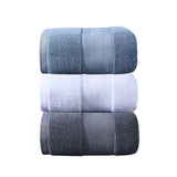 Conjunto de 3 toallas de baño Enigma Store, 100% algodón, tamaño 70x140 cm, peso 450g, con textura suave y absorbente.