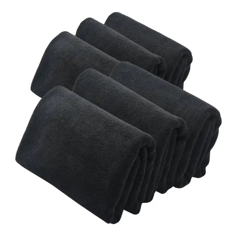 Seis toallas de microfibra para peluquería, hotel, spa o gimnasio, tamaño 40x80 cm, en colores variados, de Enigma Store.