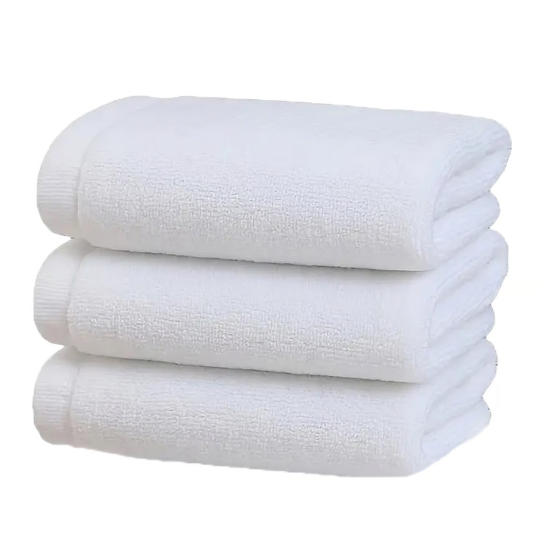 Set 3 Toallas De Baño Hotel De Algodon Blancas 70x140 500gr