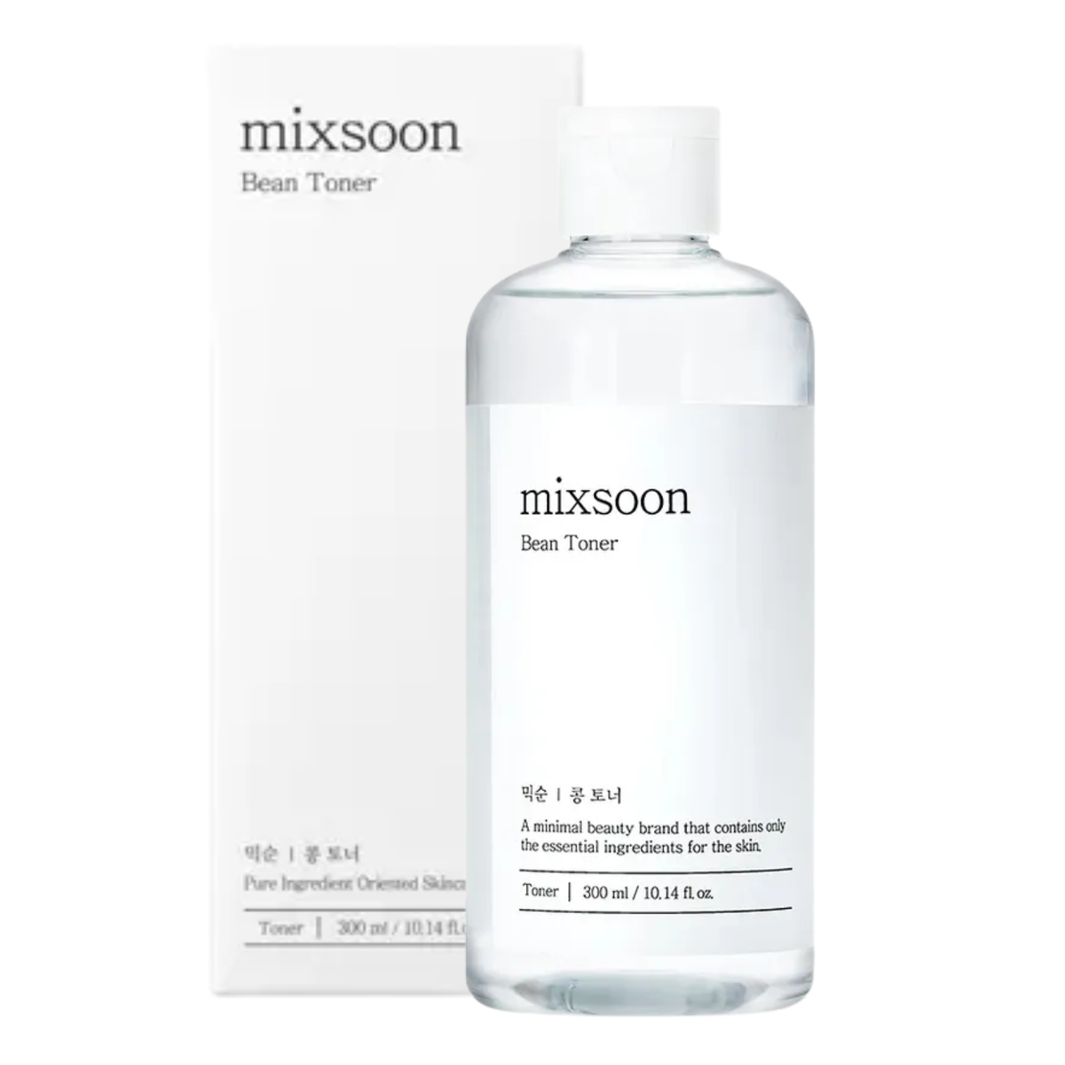 Botella de 300ml de Mixsoon Bean Tone, crema coreana para el cuidado de la piel, con textura suave y tono uniforme.