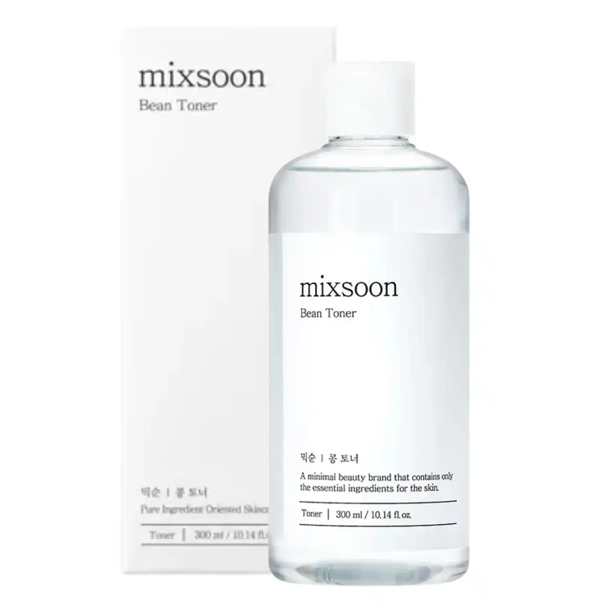 Botella de 300ml de Mixsoon Bean Tone, crema coreana para el cuidado de la piel, con textura suave y tono uniforme.