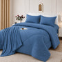Set Cobertor Queen 7 Piezas Azul