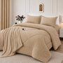 Set Cobertor Queen 7 Piezas Beige