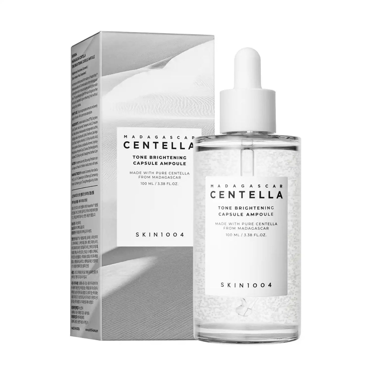 Ampolla coreana SKIN1004 Tone Brightening en botella de 100ml, con fórmula para iluminar y mejorar tono de piel.