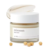 Crema de frijoles Mixsoon para cuidado facial, envase de 50 ml, en frasco pequeño, con etiqueta y tapa blanca.