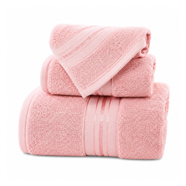 Set de 3 toallas de algodón para cuerpo, mano y cara, absorbentes y suaves, de la marca Enigma Store.
