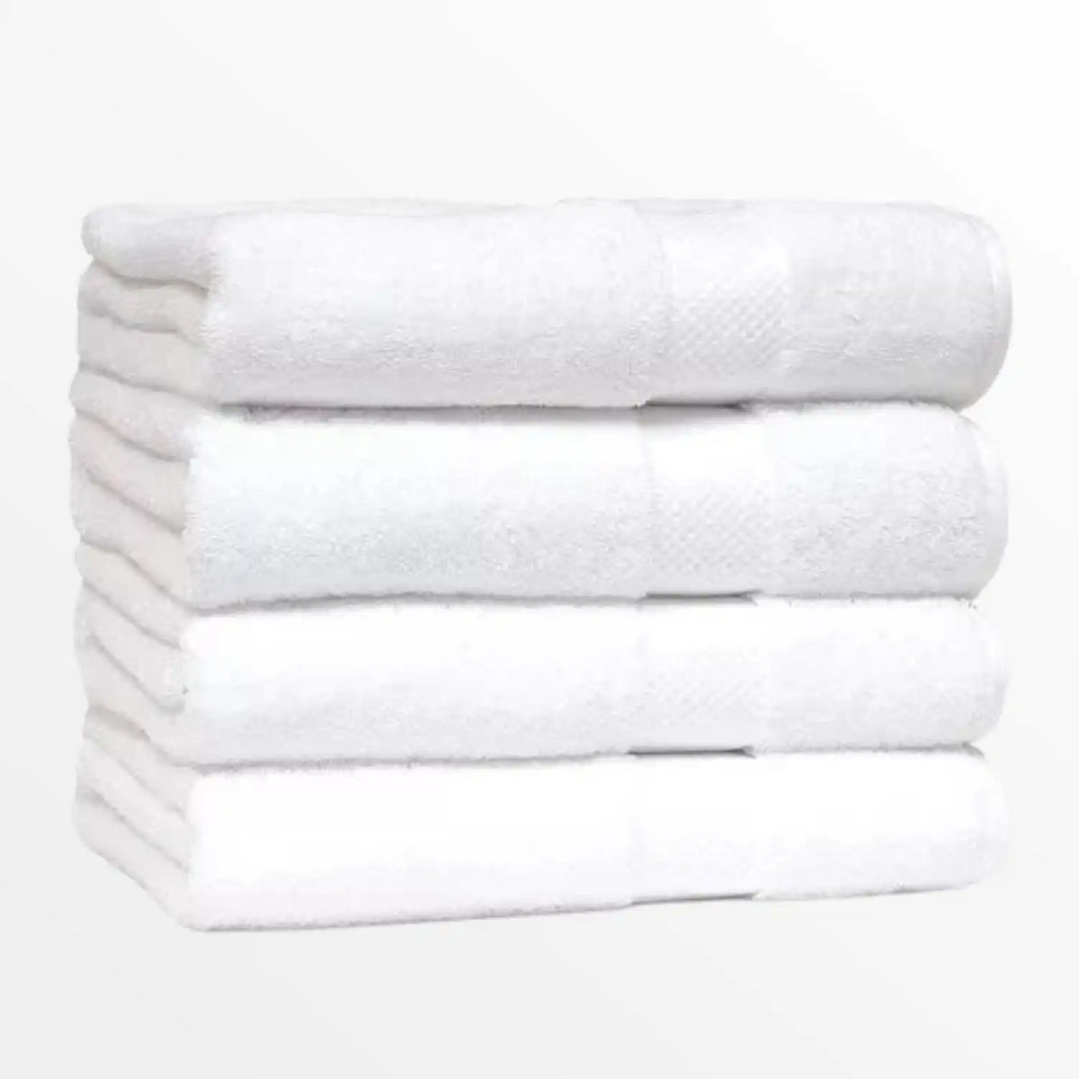 Toallas blancas de ducha de algodón Enigma Store, pack de 3, 370 g, con textura suave y absorbente.