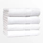 Toallas blancas de ducha de algodón Enigma Store, pack de 3, 370 g, con textura suave y absorbente.