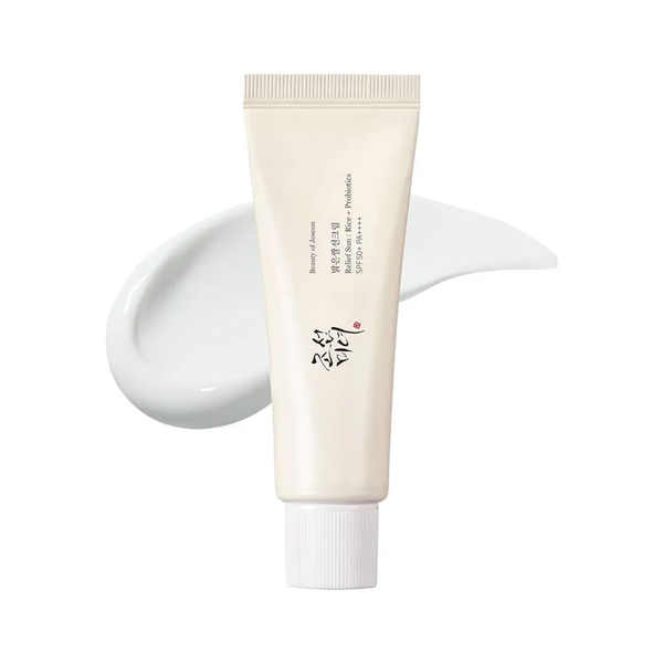 Crema solar coreana Beauty of Joseon Relief Sun: Rice + Probiotics SPF50+ en envase de 50ml, con protección y cuidado de la piel