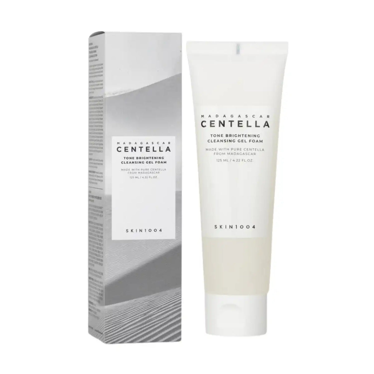 Gel facial limpiador aclarador de SKIN1004, espuma suave de 125ml para limpiar y revitalizar la piel.