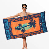 Toalla para hombre de microfibra Enigma Store, secado rápido, tamaño 75x150 cm, ideal para playa y viajes, en color azul.
