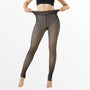 Calza panty efecto piel sin costura forrada con polar para mujer, de la marca Only Zaza, en color piel.