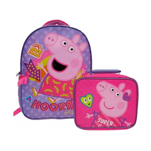 Mochila Infantil Peppa Pig Con Lonchera