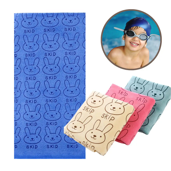Toalla de microfibra para niños, suave y absorbente, con secado rápido, ideal para uso en la playa o piscina.