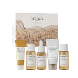 Set de cuidado de la piel SKIN1004 Madagascar Centella en tamaño de viaje, con productos coreanos para la rutina facial.