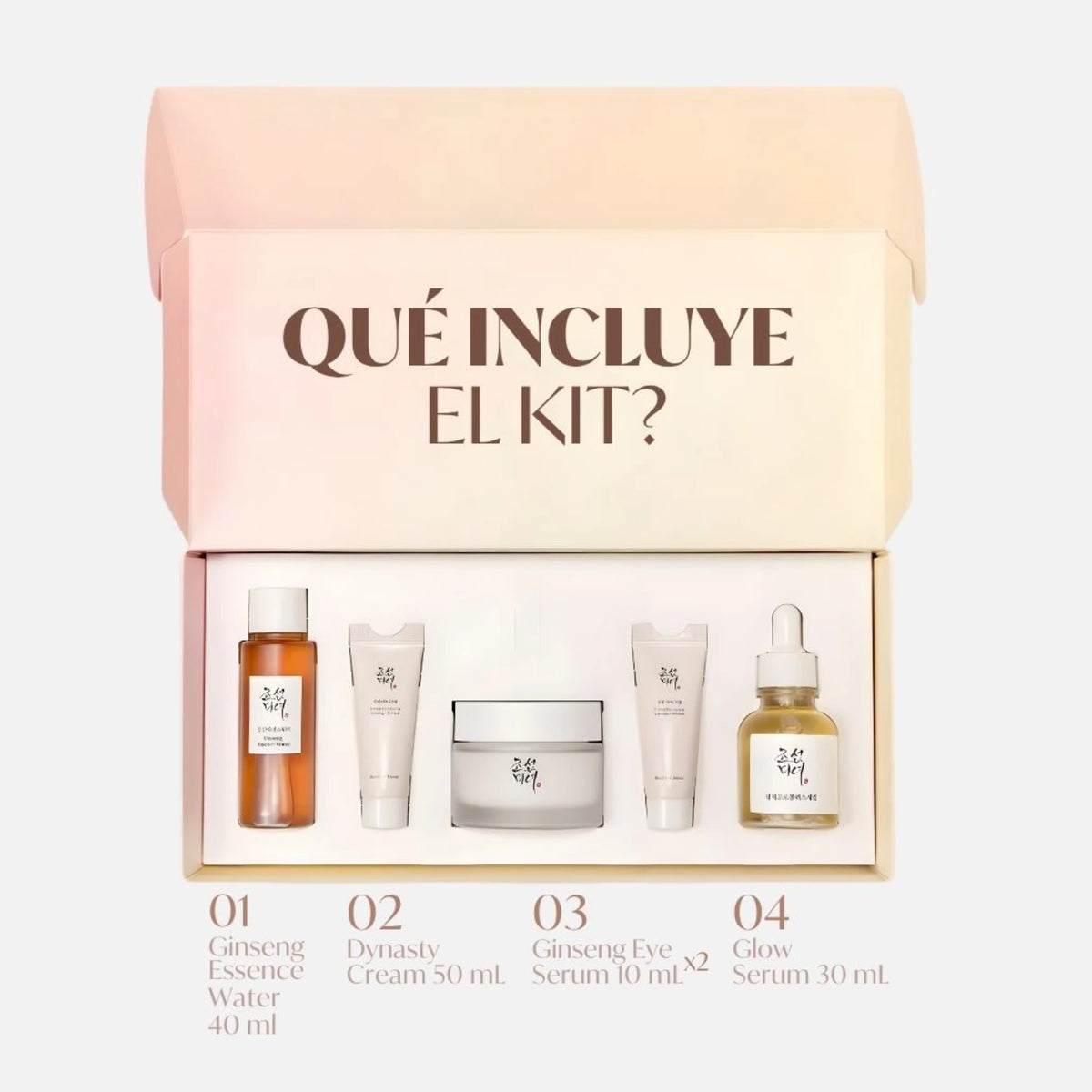 Kit de cuidado de la piel BEAUTY OF JOSEON, conjunto esencial coreano con productos para una rutina facial completa.