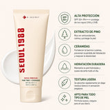 Crema facial K-SECRET Seoul 1988 Sun con árbol de pino y ceramidas para cuidado de la piel coreano.
