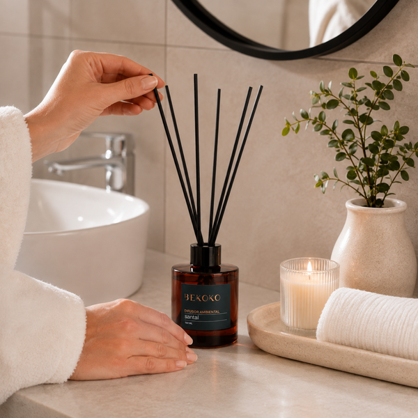 Difusor Ambiental con Varillas Santal Ámbar 150ml