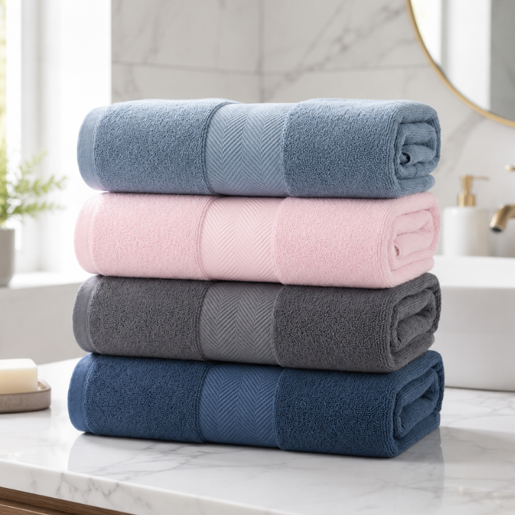 Set de 3 toallas de baño Enigma Store, 100% algodón, tamaño 70x140 cm, peso 450g, con textura suave y absorbente.