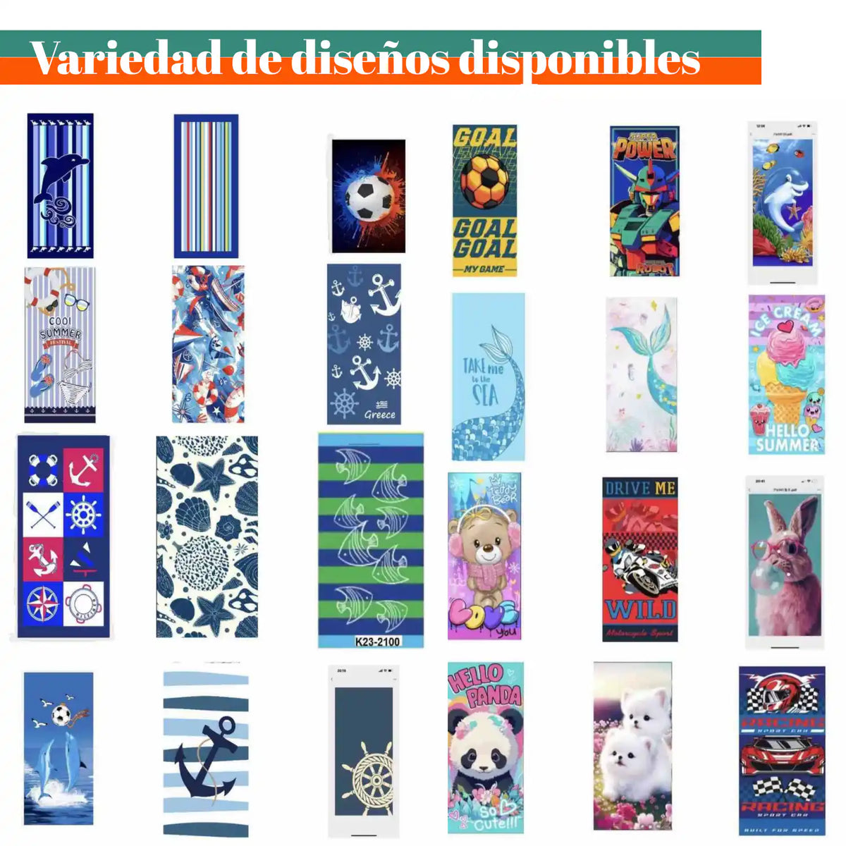 Pack de 4 toallas de playa de microfibra secado rápido de 70x140 cm para hombre, en colores variados.