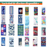 Pack de 4 toallas de playa de microfibra secado rápido de 70x140 cm para hombre, en colores variados.