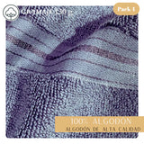 Set de 4 toallas de algodón grafito de 130 g, ideales para hotel y spa, suaves y absorbentes.