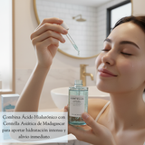 Ampolla hidratante SKIN1004 Hyalu-Cica First Ampoule de 100ml para cuidado de la piel coreano, con ingredientes calmantes y reparadores.