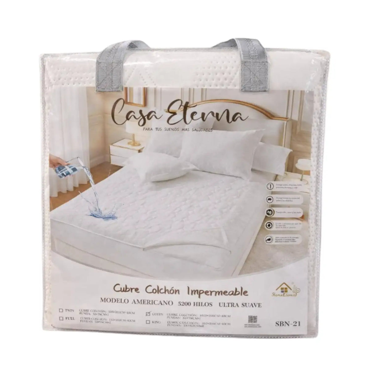 Cubre Colchón Impermeable Ultra Suave + Fundas