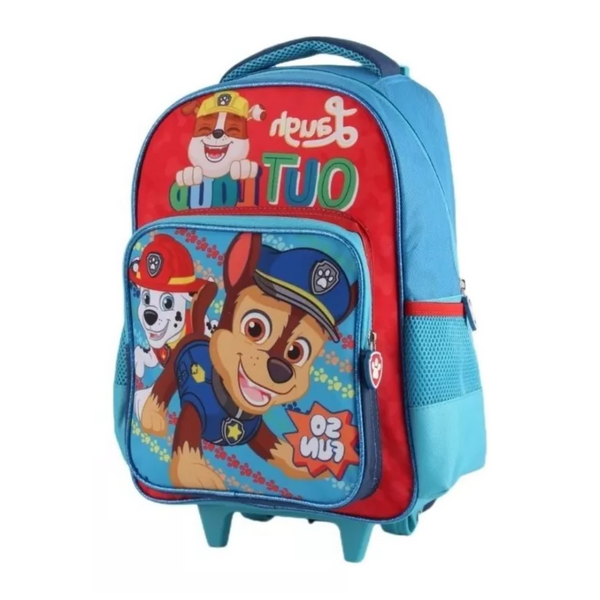 Mochila Tripack Infantil Escolar Con Ruedas Paw Patrol