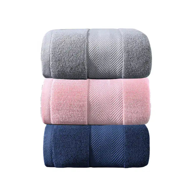 Set de 3 toallas de baño Enigma Store, 100% algodón, tamaño 70x140 cm, peso 450g, con textura suave y absorbente.