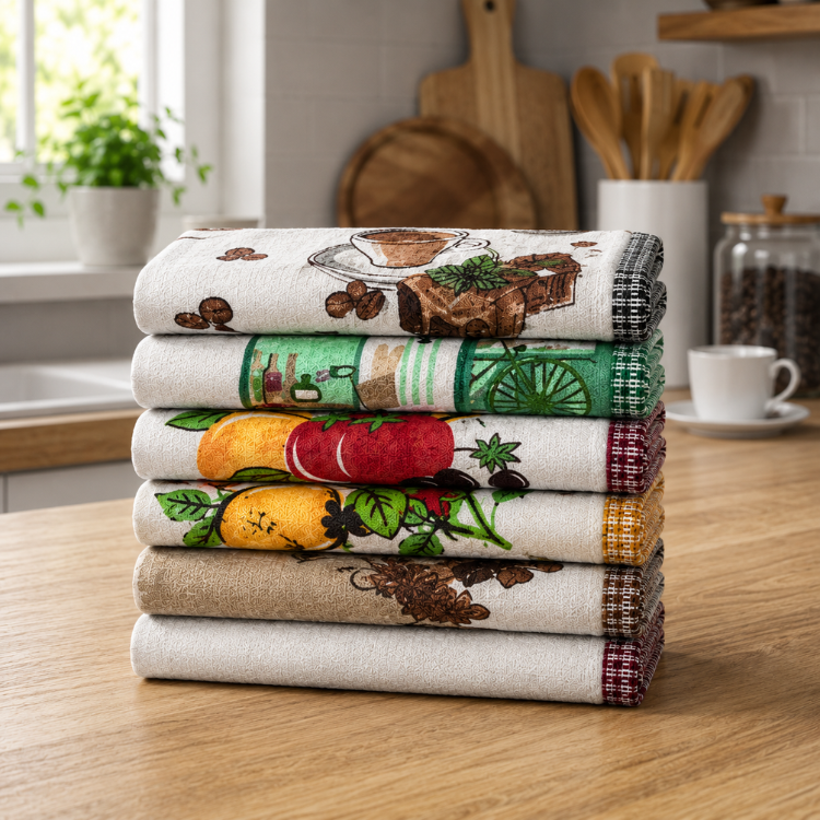Pack 6 Paños de Cocina 100% Microfibra Absorbente