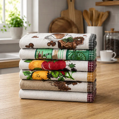 Pack 6 Paños de Cocina 100% Microfibra Absorbente