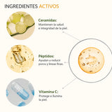 Mascarilla facial coreana OOTD Ceramide Care Mask para cuidado de la piel, con diseño de máscara de tela y ingredientes hidratantes.