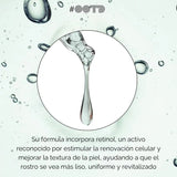 Mascarilla facial coreana OOTD Retinol Serum Plumping, con textura cremosa y envase blanco, para piel hidratada y rejuvenecida.