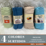 Sábanas ajustables hoteleras Torero, pack de 4 unidades, sábanas turcas de tela suave y resistente para cama.
