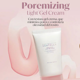 Gel crema ligero de SKIN1004 para poros, en envase de 75 ml, con textura suave y fórmula hidratante para el cuidado facial.