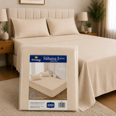 Sábanas Ajustables Hoteleras Pack 4 Unidades